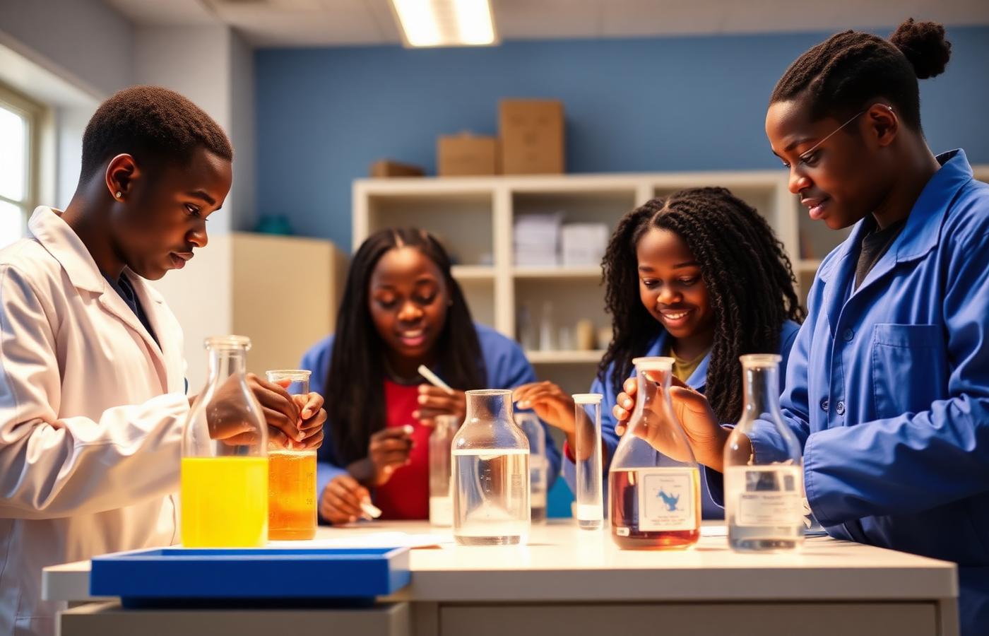Students learning in class